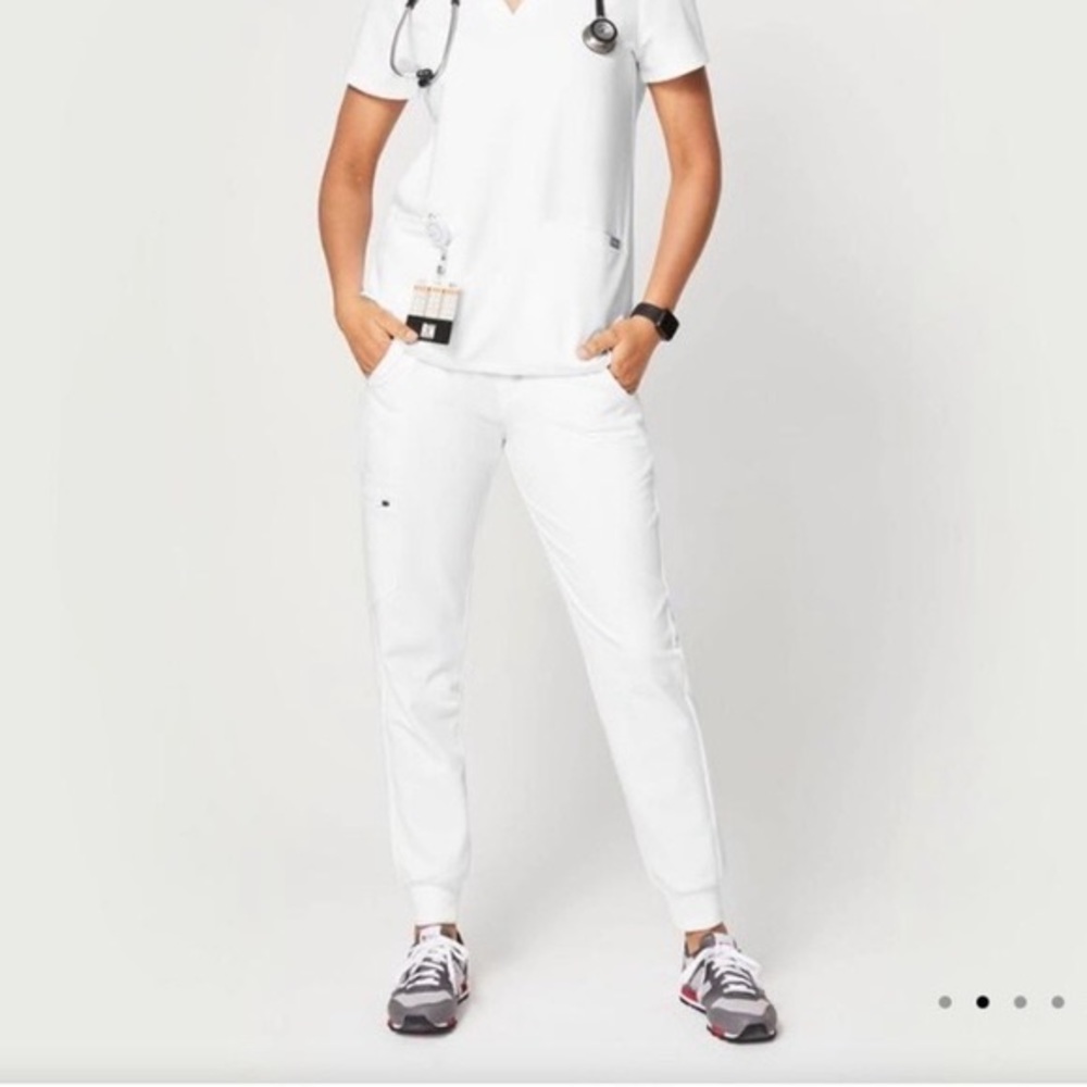 Figs White Scrubs Joggers